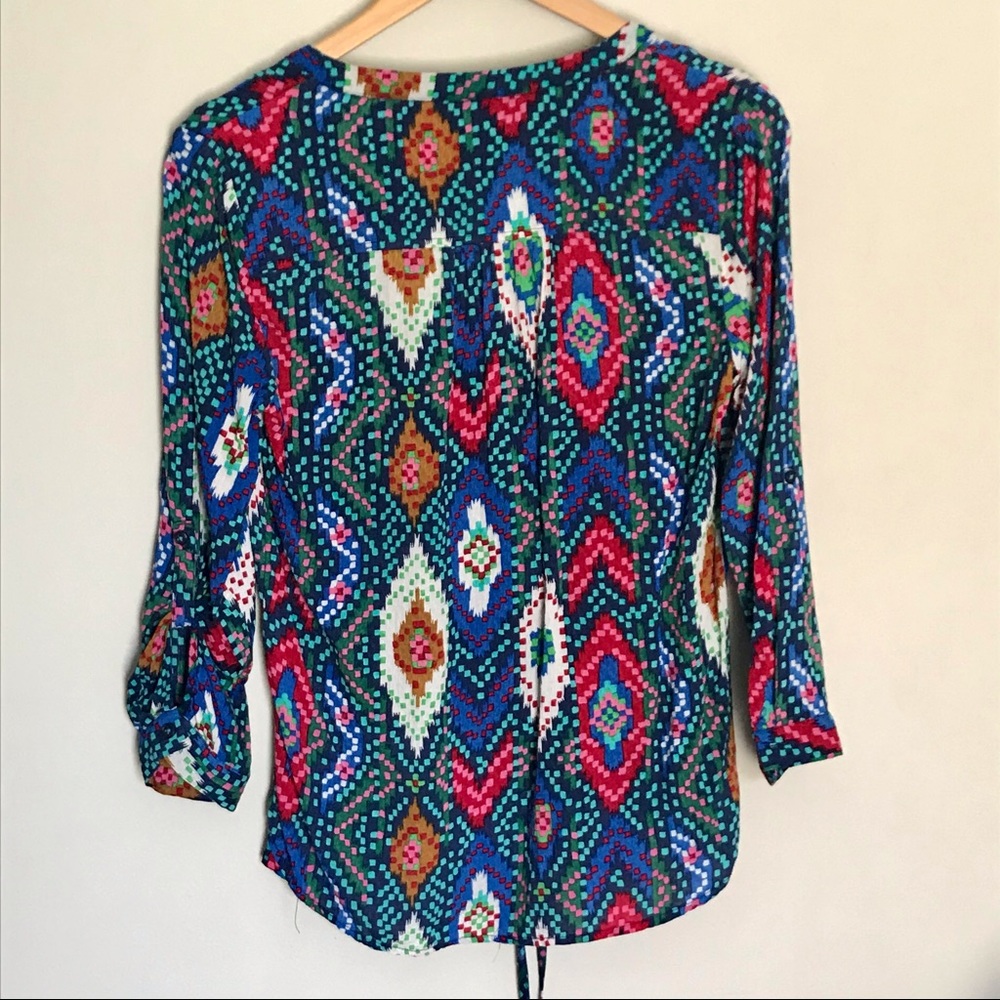 Anthropologie Maeve Multi-Color Topoxte Blouse 6P - Picture 4 of 8